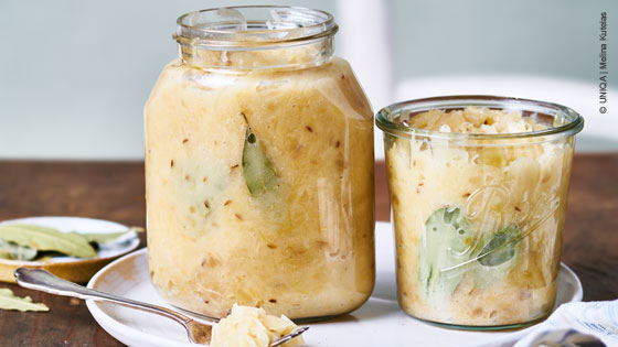 Sauerkraut in Einmachglas