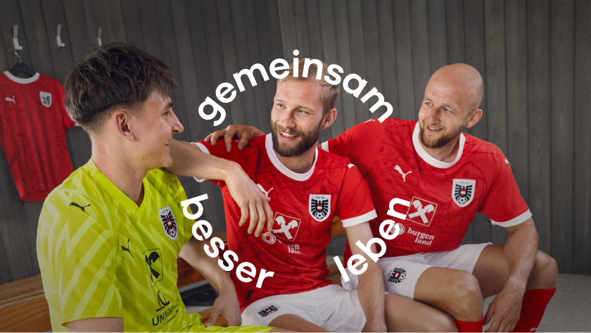 Von Links nach Rechts: Nikolas Polster, Konrad Laimer, Gernot Trauner