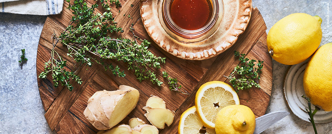 Honig, Ingwer und Zitrone. Hausmittel für das Immunsystem