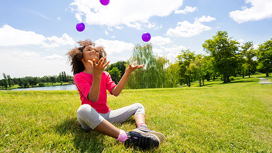 Wandern und Jonglieren