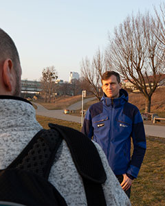 Winterschwimmen | Andreas Pollak mit Josef Köberl im Gespräch