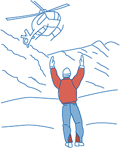 Illustration Hubschraubereinweisung