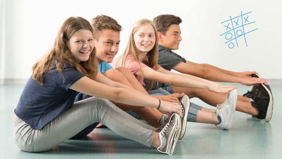 Schüler bei einer Übung