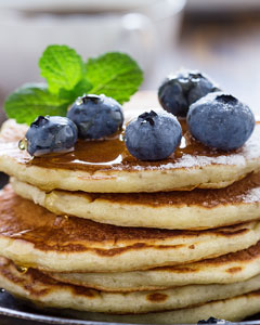 Pancakes mit Heidelbeeren