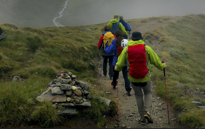 Wanderer in den Bergen