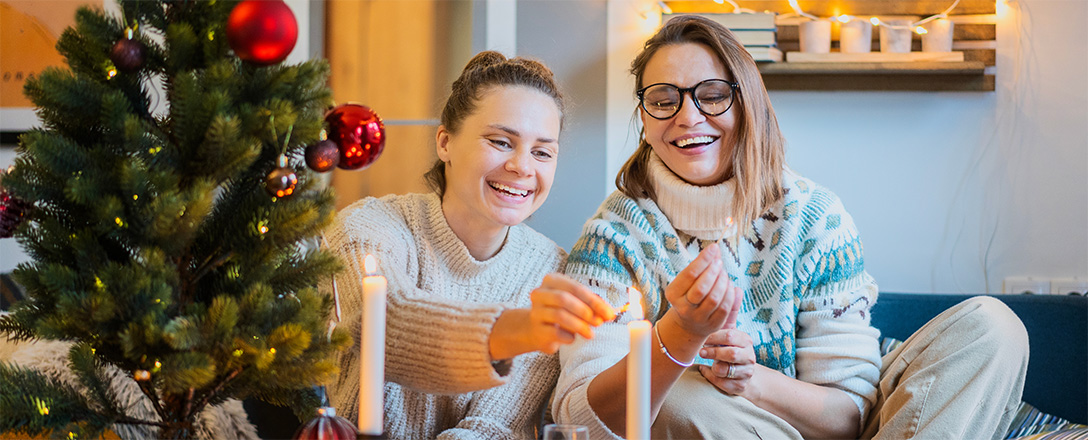 Menschen zu Weihnachten